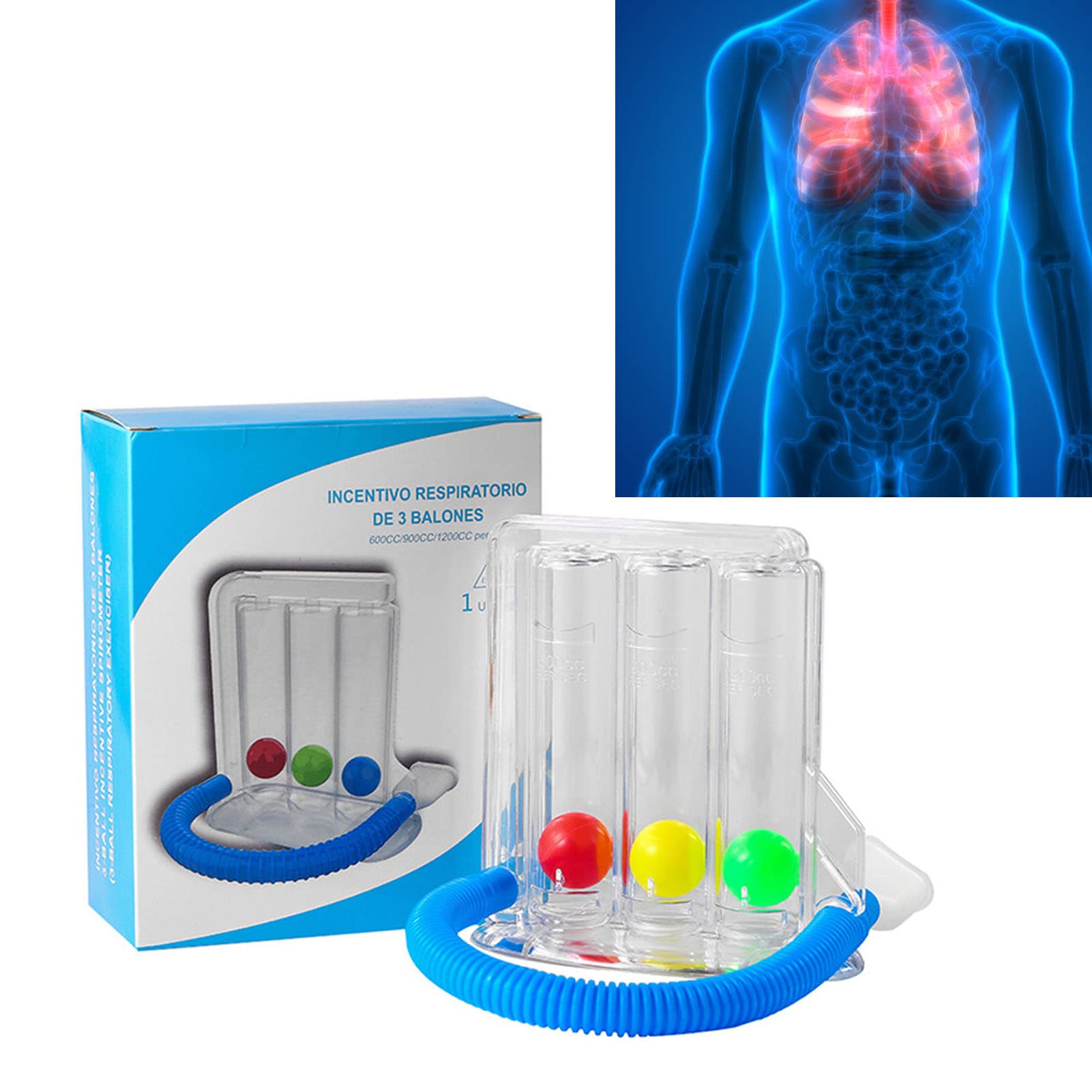 HEEPDD Appareil d'exercice Respiratoire, Différents Débits d'inhalation Appareil d'exercice Respiratoire pour Les Cliniques