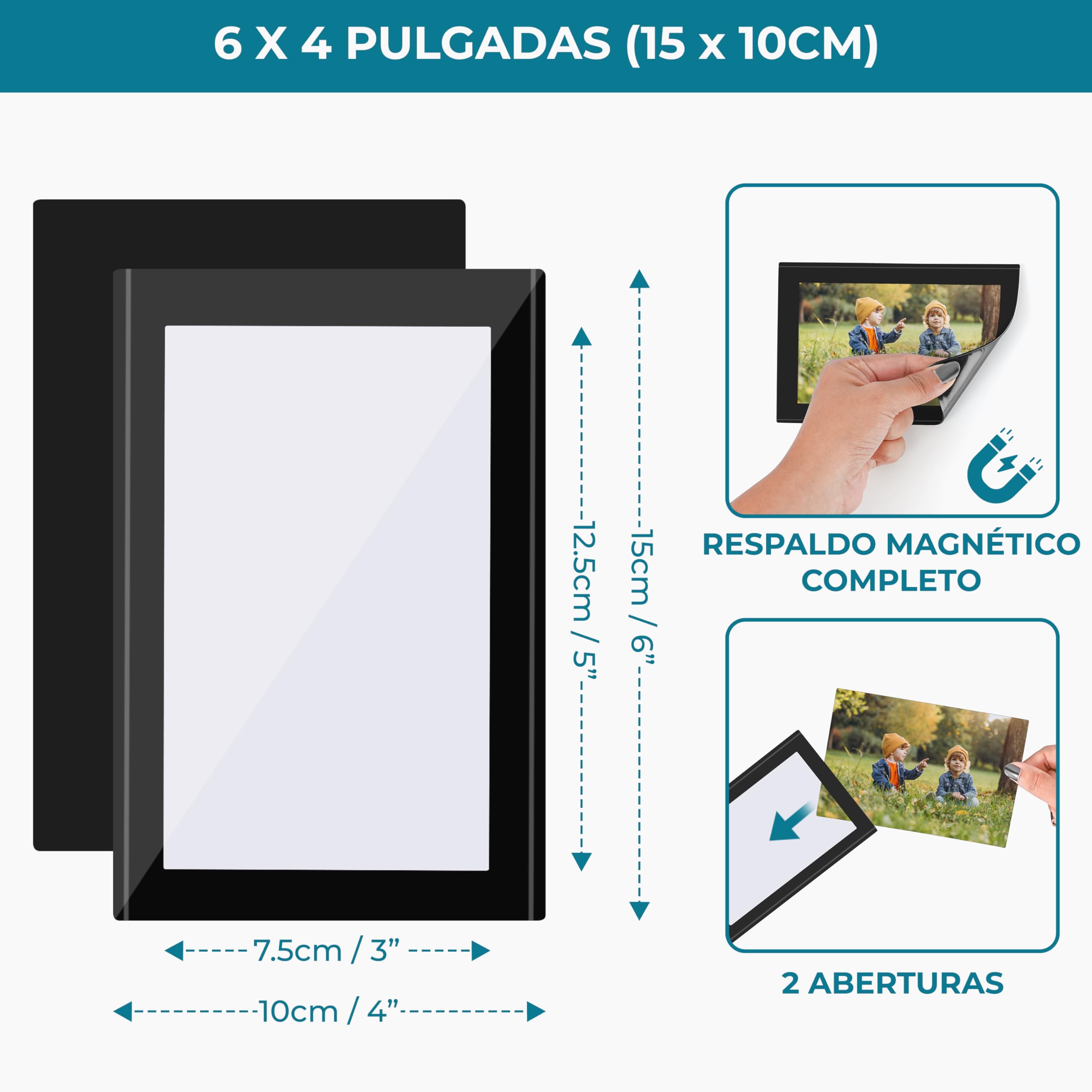 Cornice Portafoto Senza Bordi 80x100 Cm | Cornice Clip Con Vetro Acrilico | Personalizzabile Su Misura