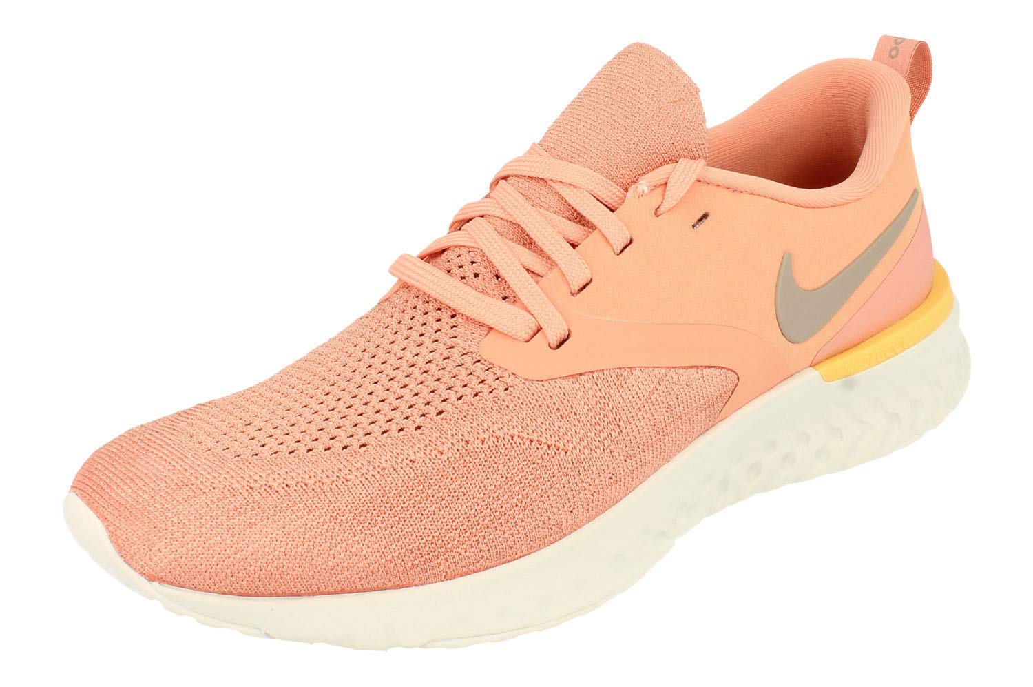 Nike Women's Odyssey React Flyknit Running Shoe, Pink Quart/Platinum  Tint/Pumice,