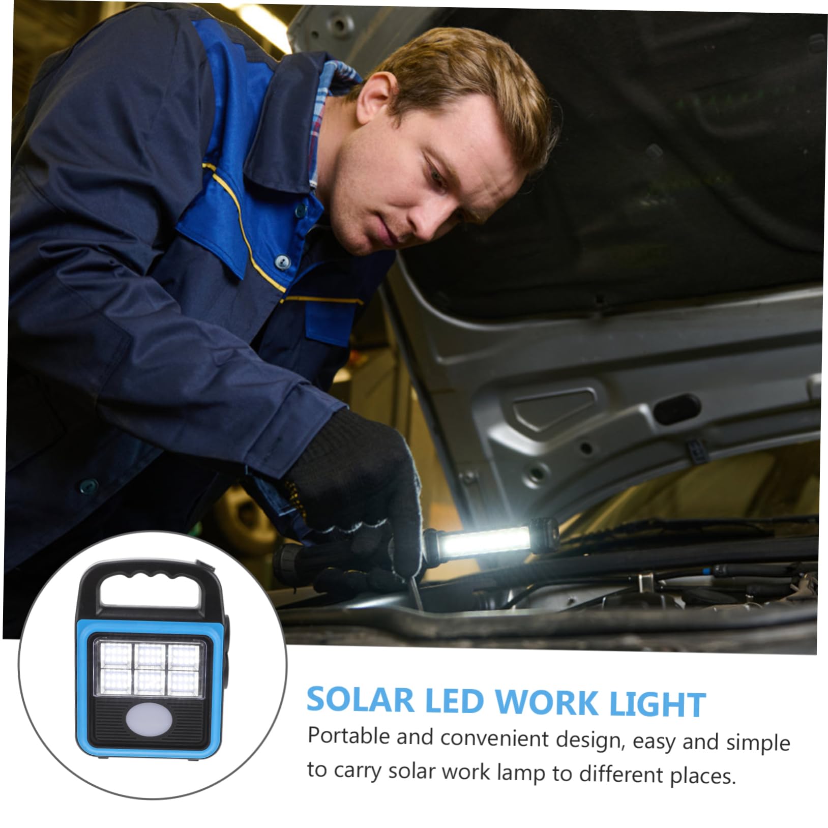 Lampe Solaire LED Portable 300W - 336 LED - 5000LM - 4 Modes - IP66 - Pour Camping, Chantier, Urgence