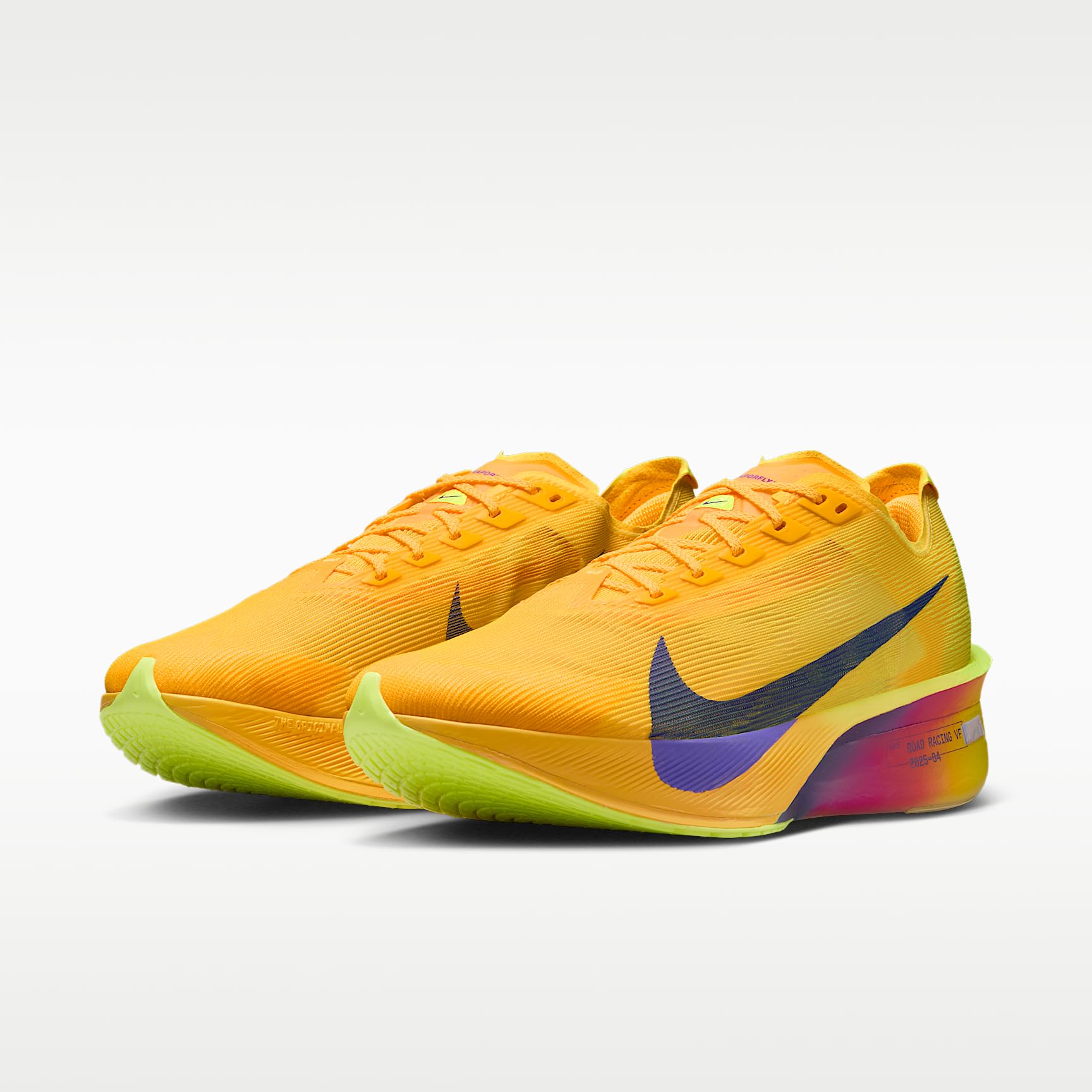 Nike Vaporfly 4 Herren Straßenrennschuhe (Citron Pulse/Laser Orange/Volt Ice/Indigo Burst)