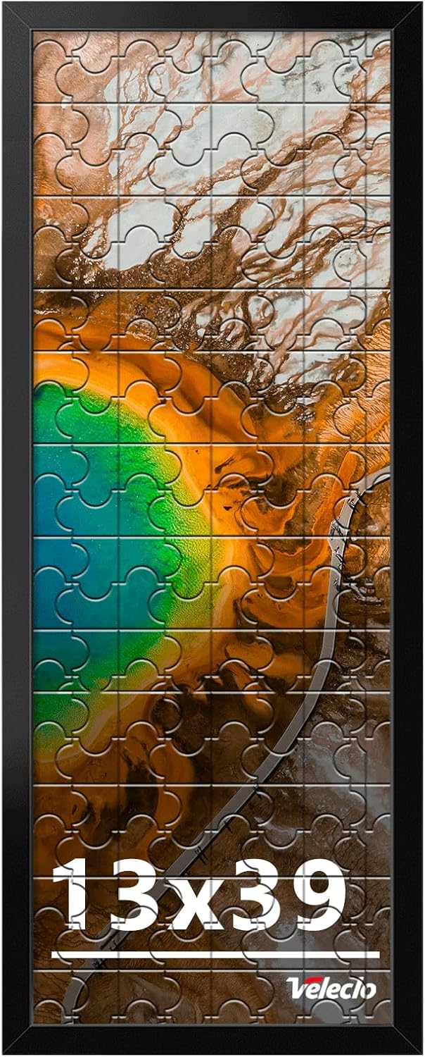 13x39 Picture Frame for Wall Display, 13x39 Black Picture Frame with Shatter Resistant Plexiglass, Stable and Sturdy 13 x 39 Poster Frame for Wall Display, Handpicked Gift Collection, 1 Pack