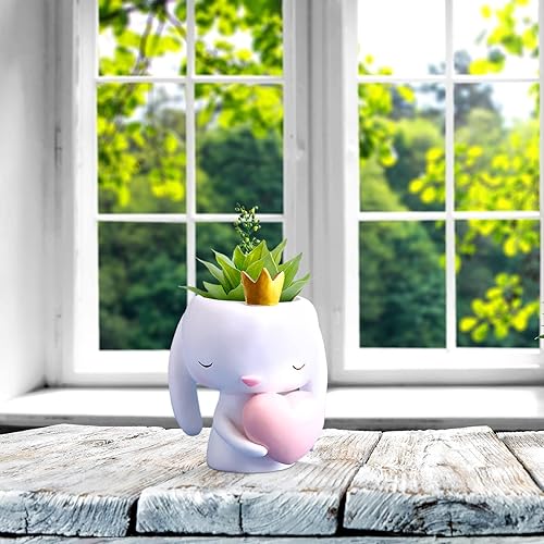 Miniatura 7 de bvgfsahne Large Snowflake Ornament Face Flowerpot Indoor and Outdoor Plants with Ceiling Flowerpot Flowerpot Face Flowerpot Head Flowerpot Elephant