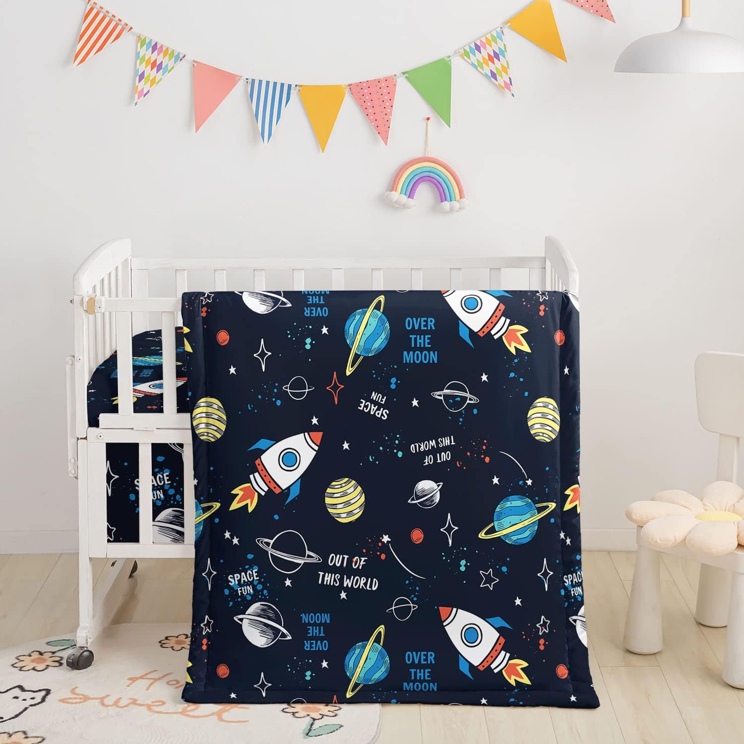 Crib Bedding Sets 3pcs Nursery Crib Bedding Set With Comforter