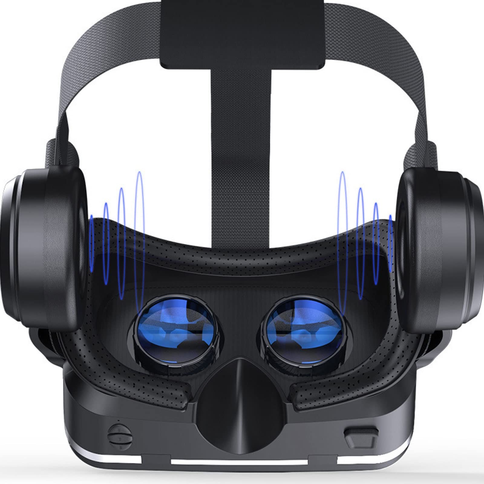 Auriculares de Realidad Virtual, VR Gafas Movil, 3D Juegos VR Headset Glasses con Mando para Juegos Videos para 14 13 12 11 Pro MAX, VR Gafas para Android S23 S22 S21 S20 Teléfonos 4.5-6.3in