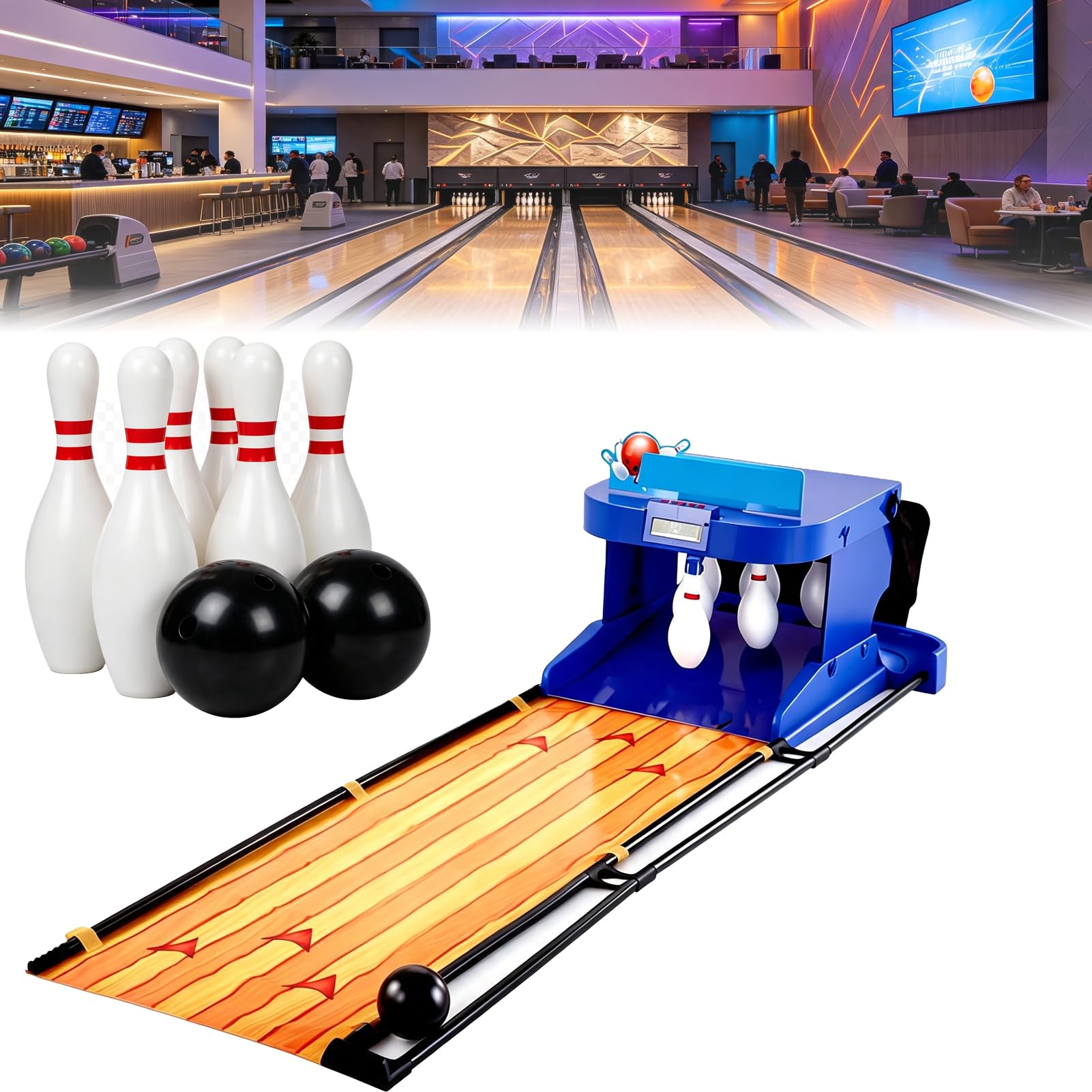 AVSMGP Juego De Bolos para Interiores con Marcador LED