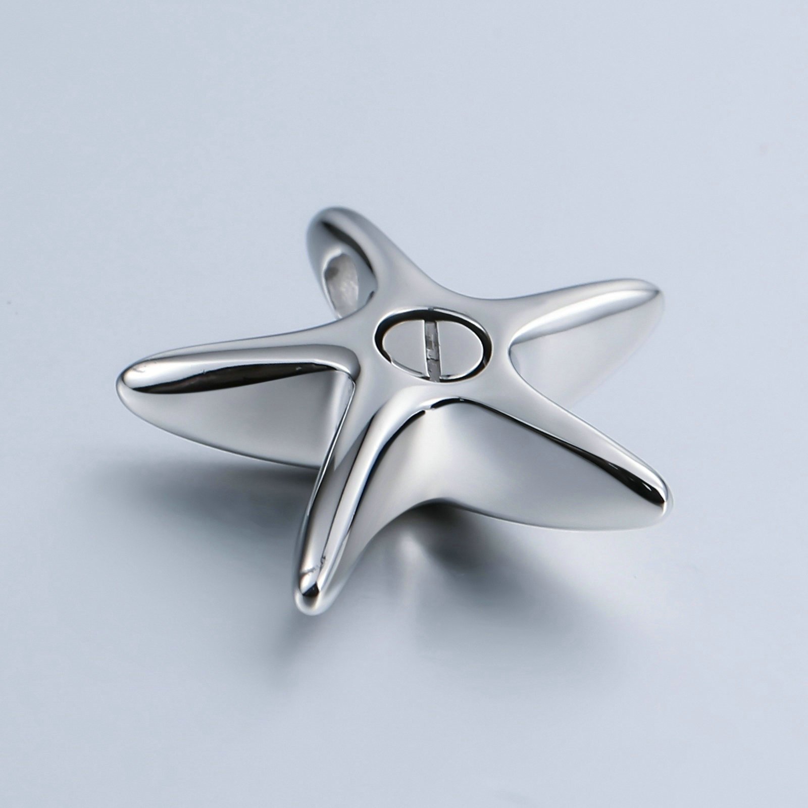 Daesar Collar Cenizas,Collar de Hombre Acero Inoxidable Estrella de Mar Colgante Cenizas Mascota Colgante Cenizas Plata