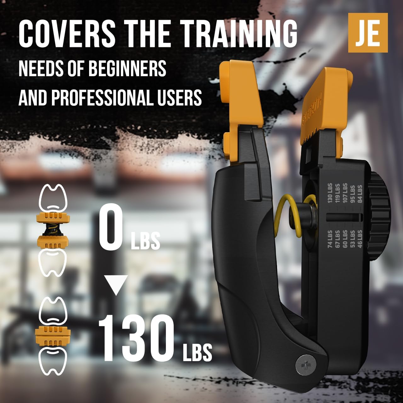 JE-PRO Jaw Exerciser for Men and Women, Resistance Adjustable, 46-130 LBS, Jaw, Face and Neck Exerciser, Powerful Jawline Trainer, Slims and Trims The Face