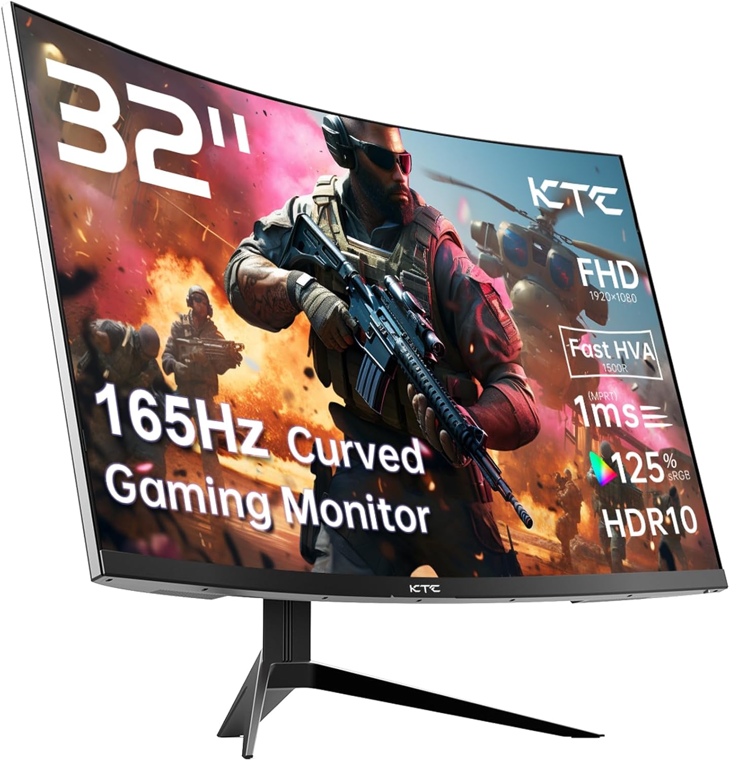 32 Inch FHD 1080p Curved Gaming Monitor - VA 1500R Curved Monitor