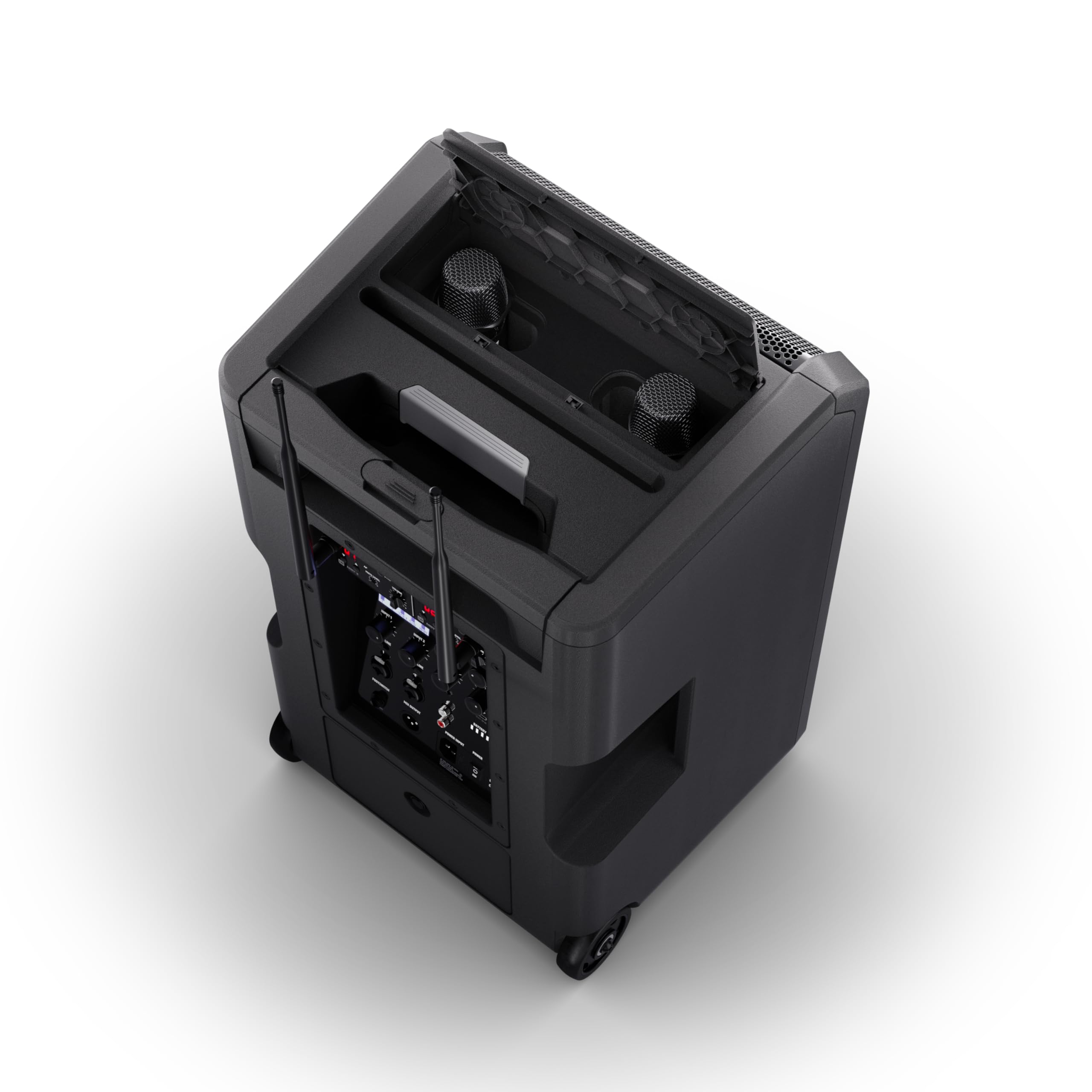 LD SYSTEMS ANNY 10 HHD 2 B8-10" Mobiler Bluetooth PA-Lautsprecher mit Akku, Mixer und 2x Funkmikrofon, schwarz