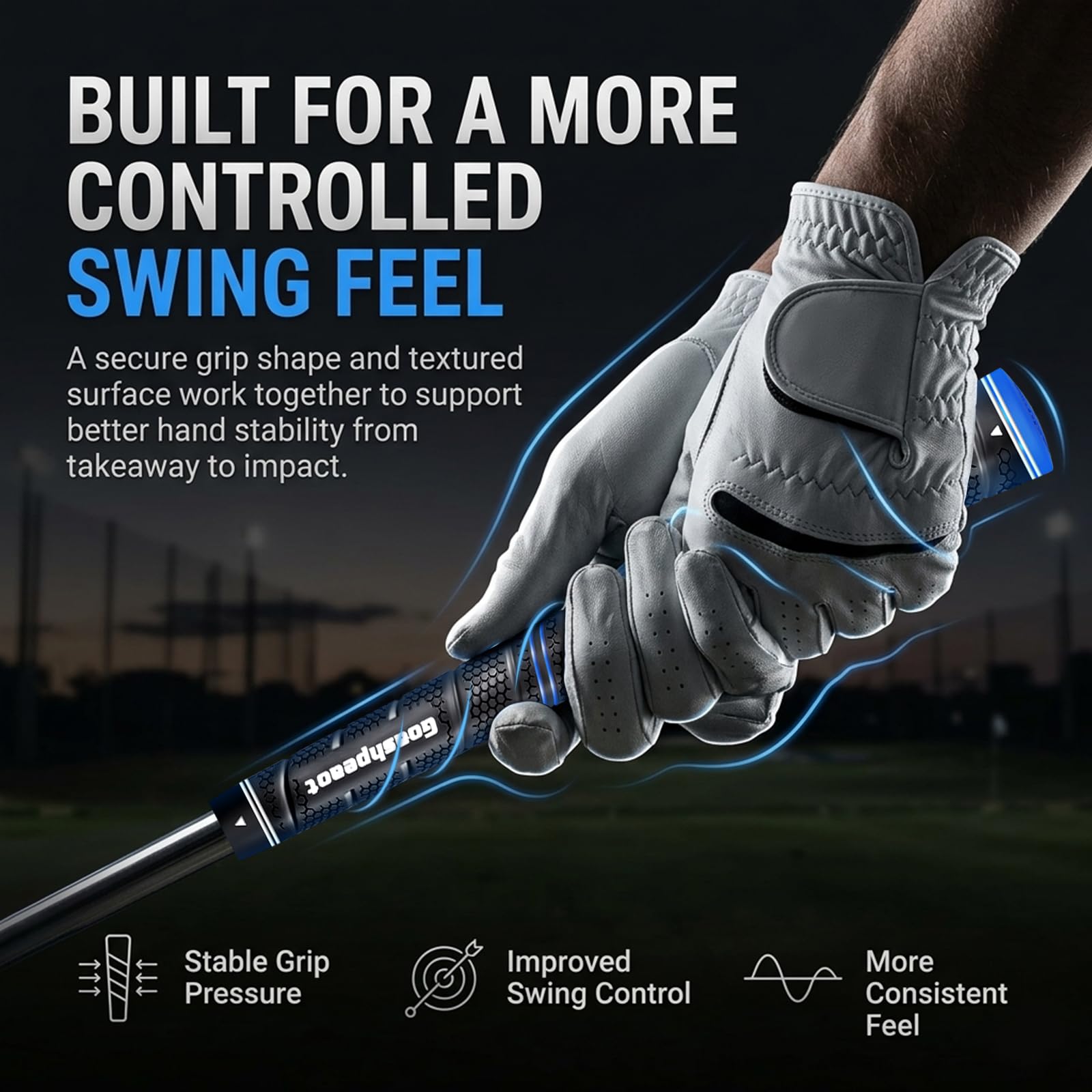 Paquete de 13 empuñaduras de golf envolventes con kit de agarre de golf, empuñaduras de palo de golf, excelente adherencia y textura avanzada de superficie que mejora el control