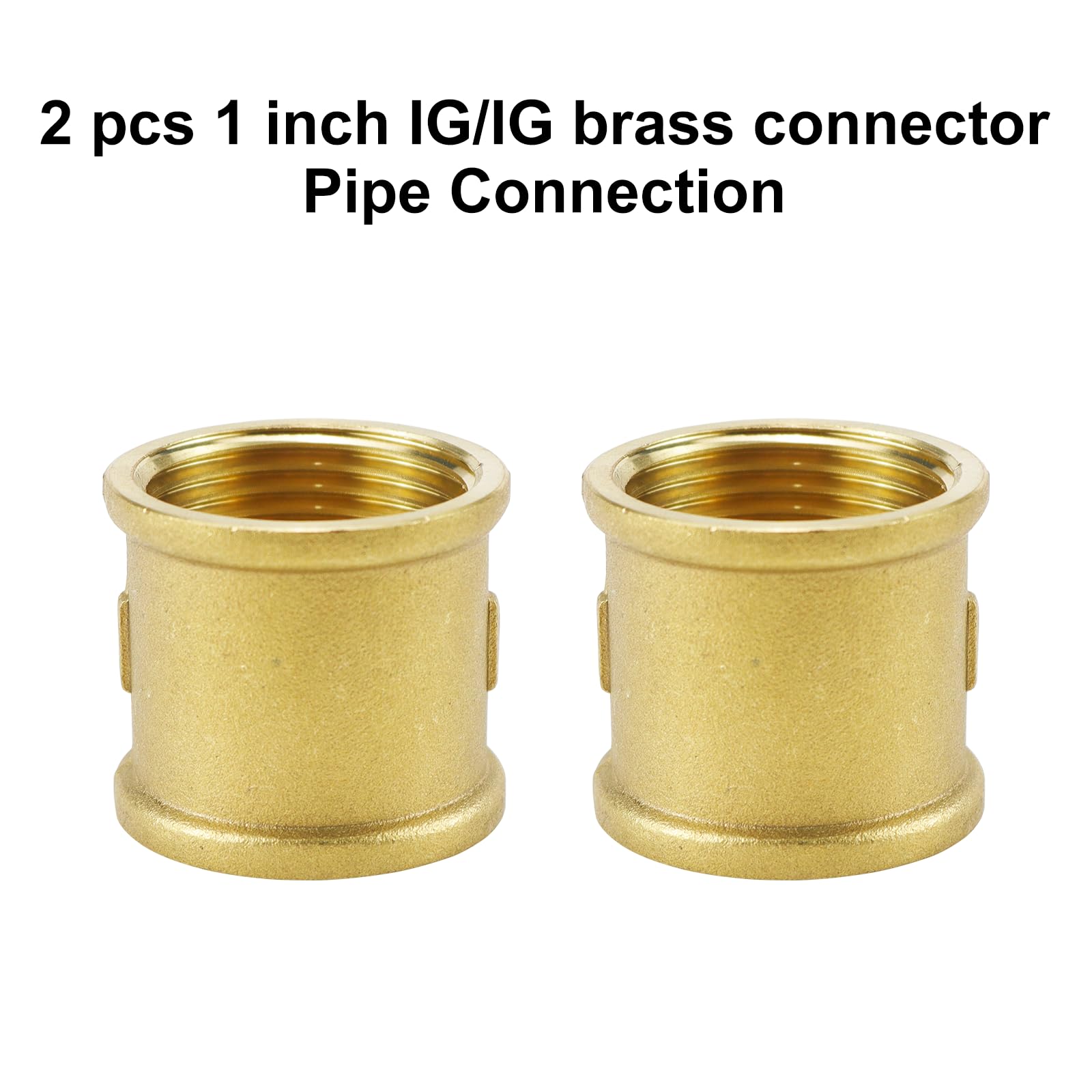 Raccord Laiton 1 Pouce Filetage Femelle - IG(30.5mm)/IG(30.5mm), Pour Tuyauterie Eau, Lot De 2