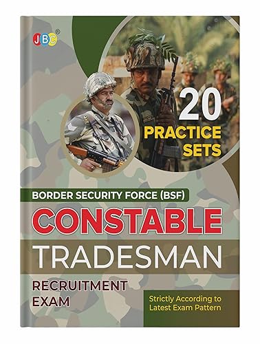 20 Practice Sets, English BSF (Border Security Force) Constable Tradesman Recruitment Exam, Based On Latest Exam Pattern, Each Type Of Question Provided In The Practice Sets, BSF Tradesman Book 2022