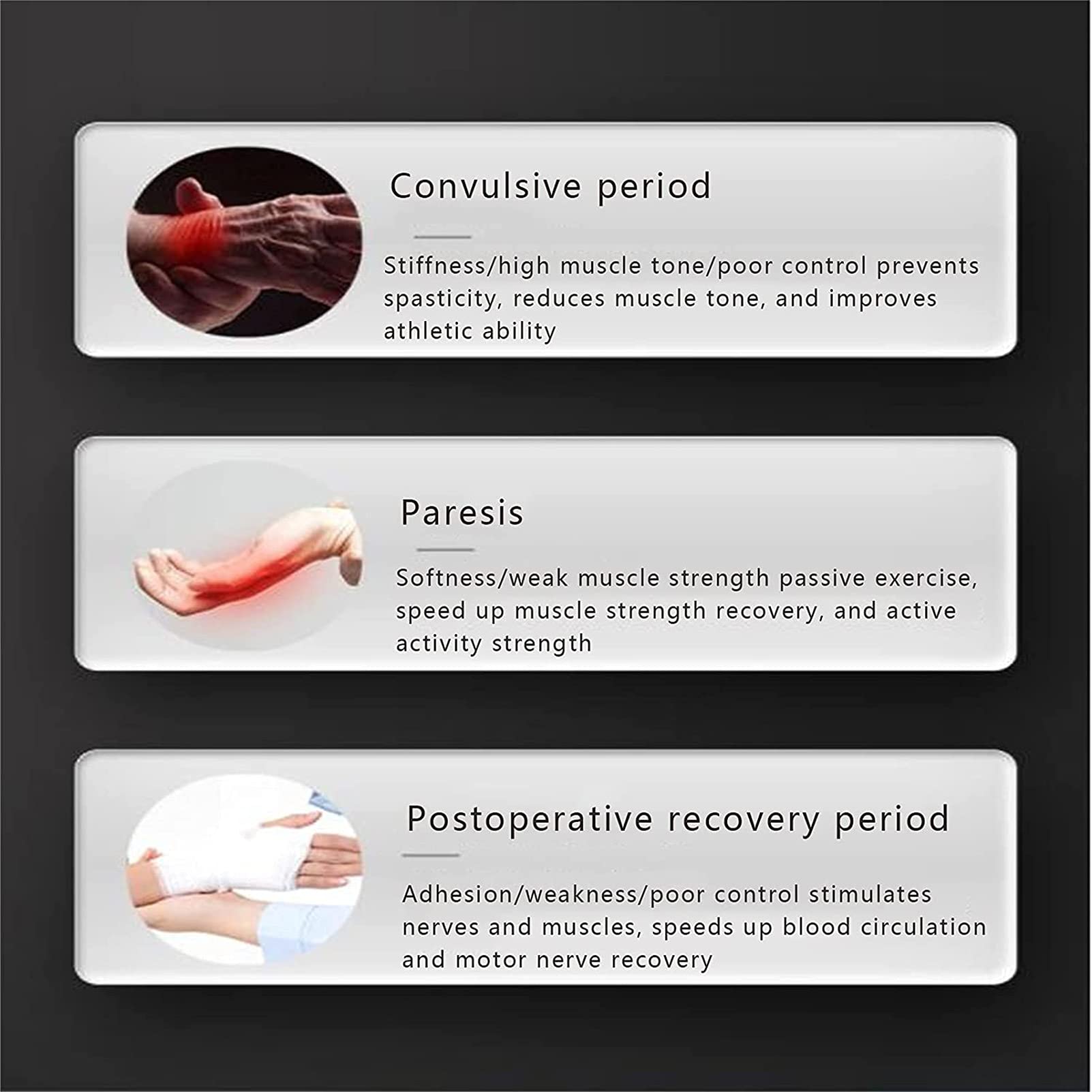 Ejercitador Ortopédico para Dedos, Guantes De Rehabilitación para Dispositivos De Entrenamiento De Manos Y Dedos Eléctricos, para Pacientes con Hemiplejía por Accidente Cerebrovascular