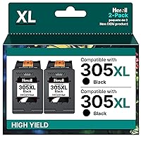 Heroil 305XL Nero Cartucce d'Inchiostro Sostituzione per HP 305XL per DeskJet 2700