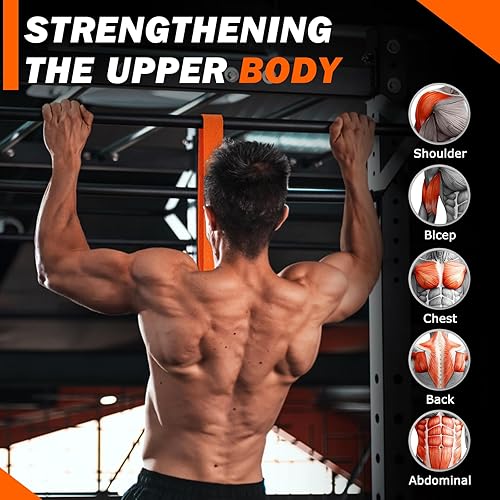 Miniatura 4 de Pull Up Assistance Bands 50-350lbs, Heavy Duty Pull Up Workout Band with Feet Rest, Resistance Band for Pull Up Bar Bands, Pull Up Assist Band