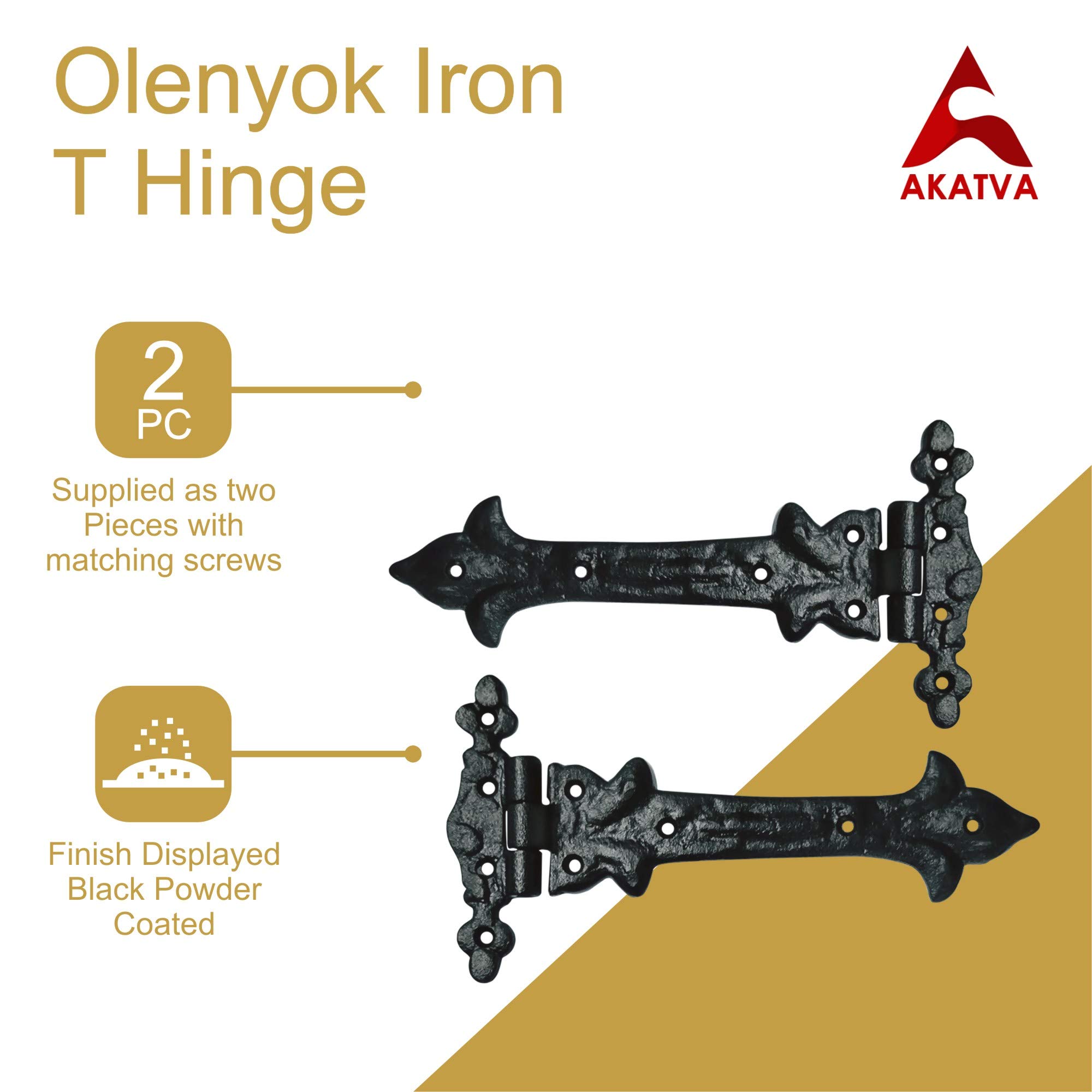 Buy Akatva Olenyok T Hinge Set 2Pieces Heavy Duty Gate Hinges for