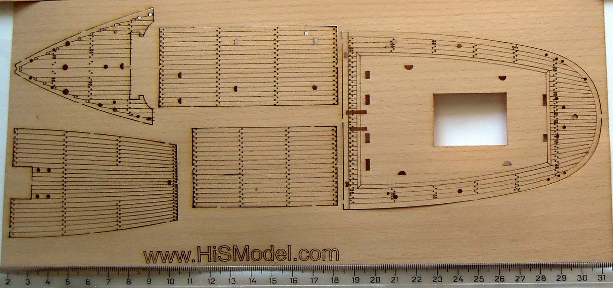 Revell Cutty Sark - realistyczny drewniany pokład bukowy do modelu 1:96