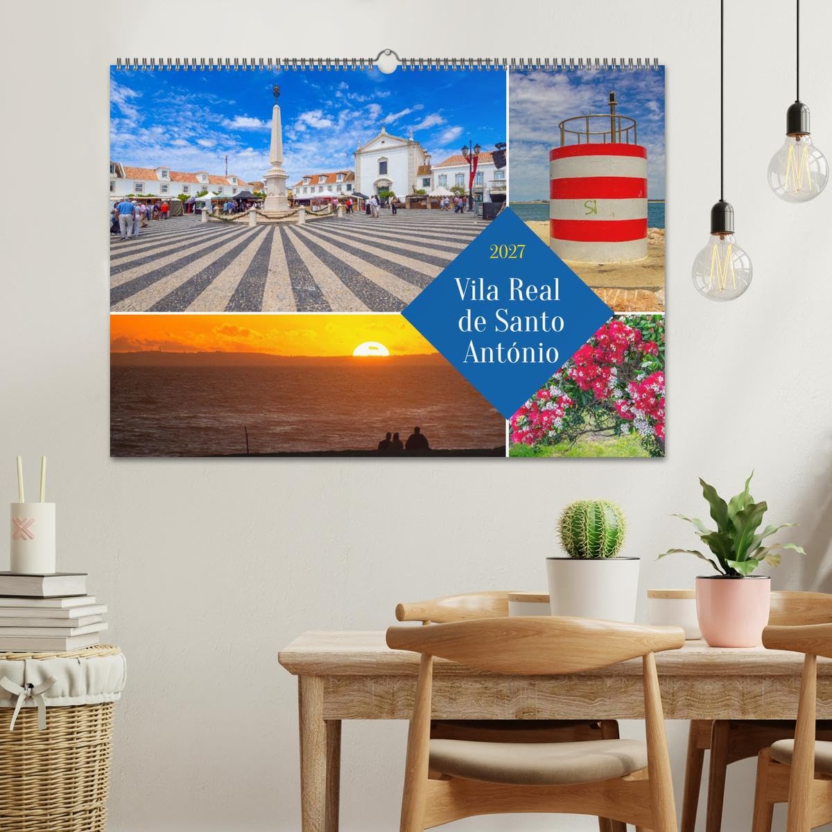CALVENDO · Vila Real de Santo António (Kalender 2027) | DIN A2 Querformat · Wandkalender · Portugals stilvolle Grenzstadt im Süden