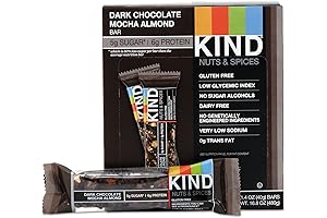 KIND Nuts and Spices Bar, Dark Chocolate Mocha Almond, 12-Count Box