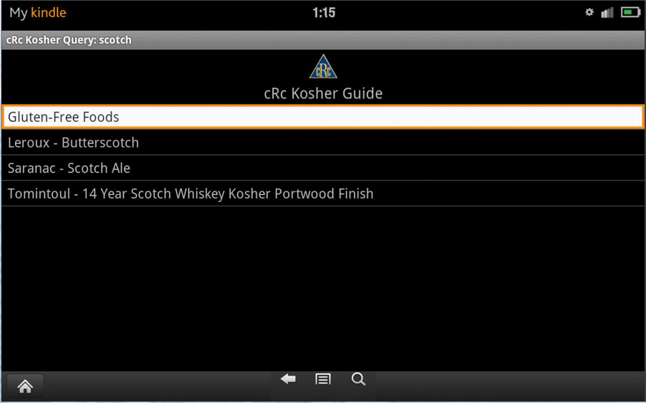 cRc Kosher GuideAmazon.co.ukAppstore for Android
