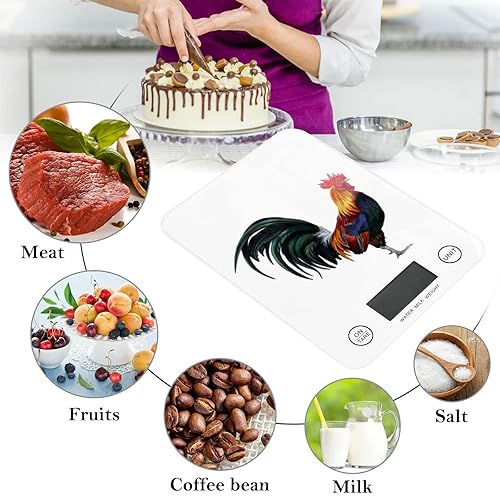 Miniatura 4 de Rooster Food Scale Waterproof Digital Kitchen Scales Weight Ounces and Grams with Coffee Scale for Kitchen,Jewelry,Coffee,Weed and Small Items