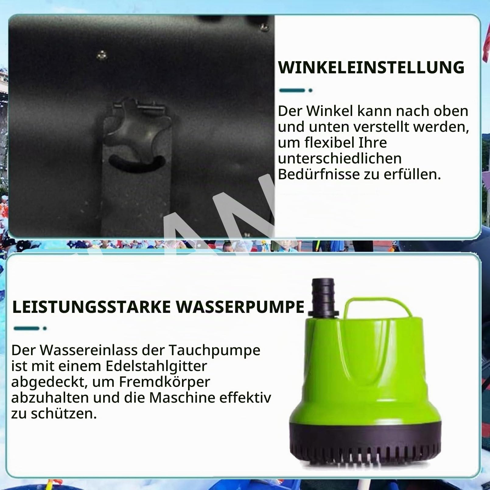 1000W Party-Schaummaschine für den Außenbereich, Schaumkanone, Entfernung 6-10M/Fläche 80M, Einstellbarer Winkel, Bühneneffekt, für Kinderfeste und Geburtstage