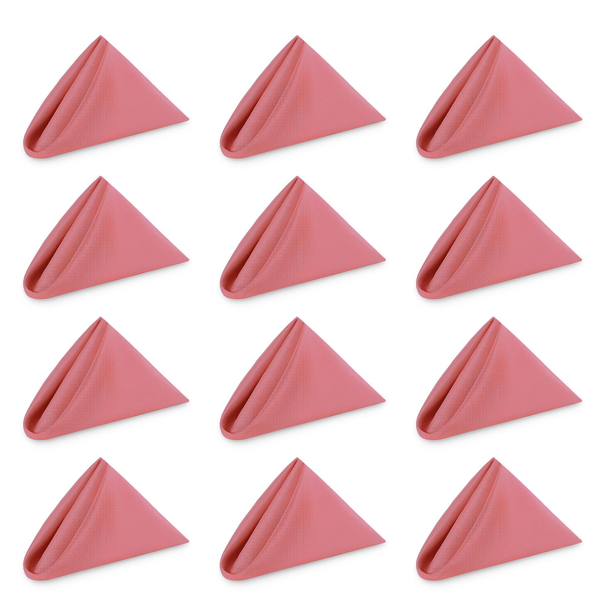 Weddecor 20 Inch Dusty Rose Cotton Polyester Table Napkin for Home, Hotel, Dinning, Wedding, Banquet, Party, Events, Hemmed Edges Lightweight & Machine Washable, 100pcs