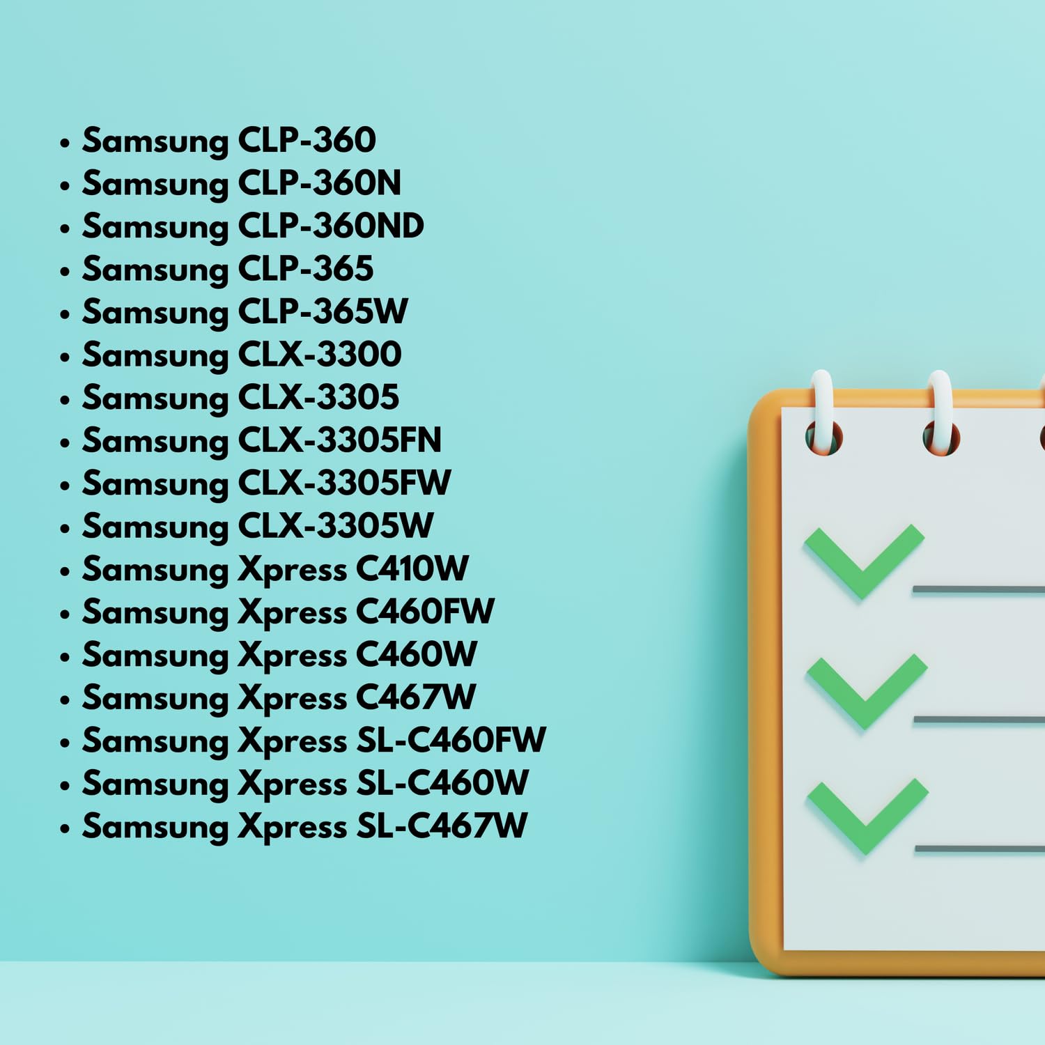 EVOKE CLT-K406S + CLT-C406S + CLT-M406S + CLT-Y406S Toner Kompatybilny z SAMSUNG CLX-3305FN CLX3300 CLX3305FN CLP360 (Zestaw CMYK) 4500 Stron