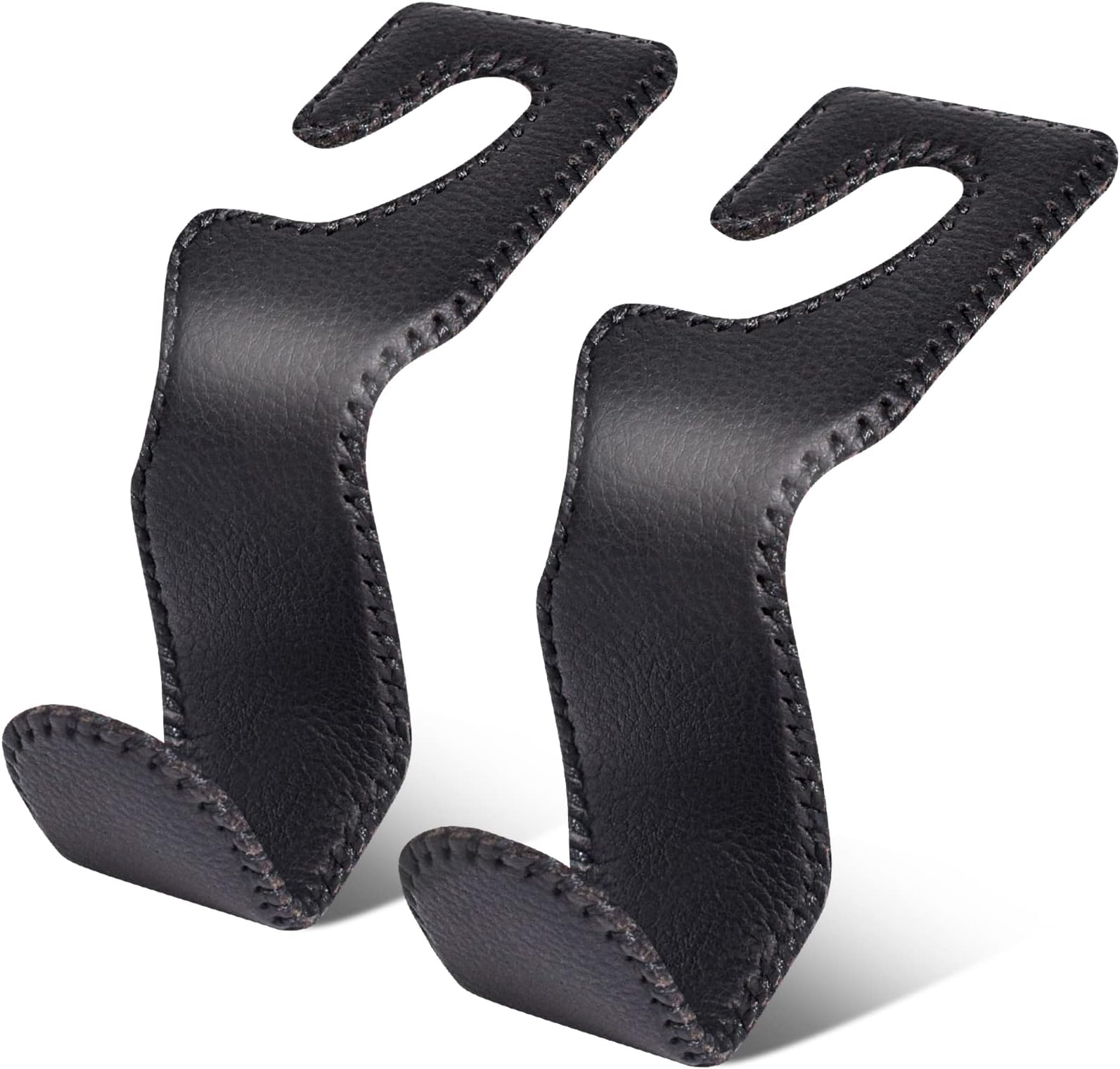 Grace Nnvg Axelect Leather Purse Hooks For Car, 2 Pack Car Holder, Backseat Headrest Holders Hanging Purses And Bags Coats Grocery Bag