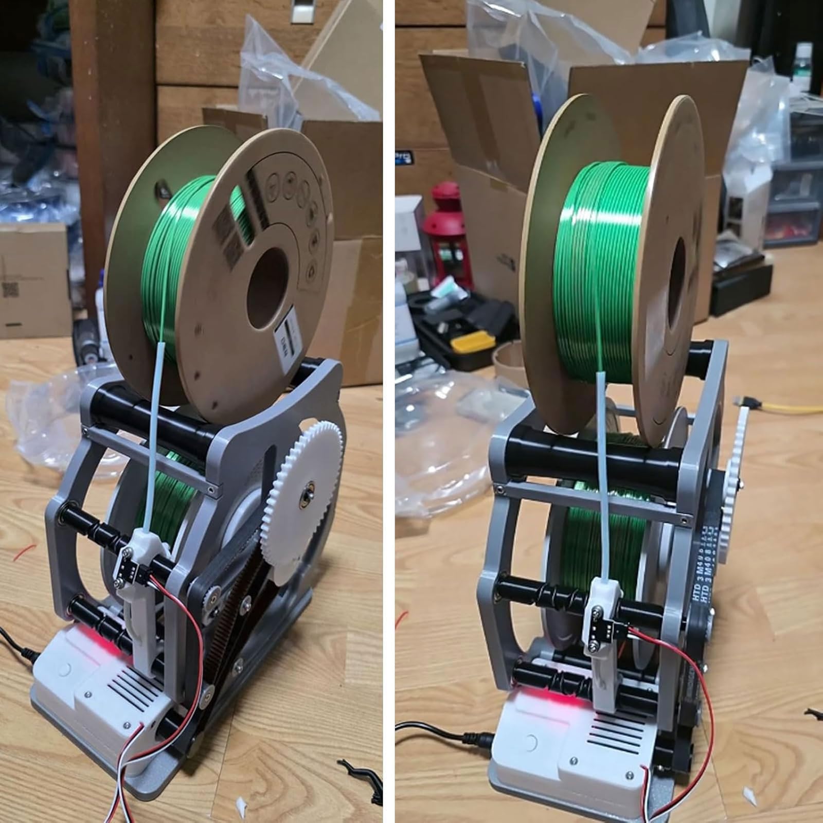 Elektrischer Spulenaufwickler, 3D-Drucker-Filament-Respooler, Auto-Stop, wenn voll, einfacher Rollenwechsel, für PLA-ABS-Filament, Nähgarn