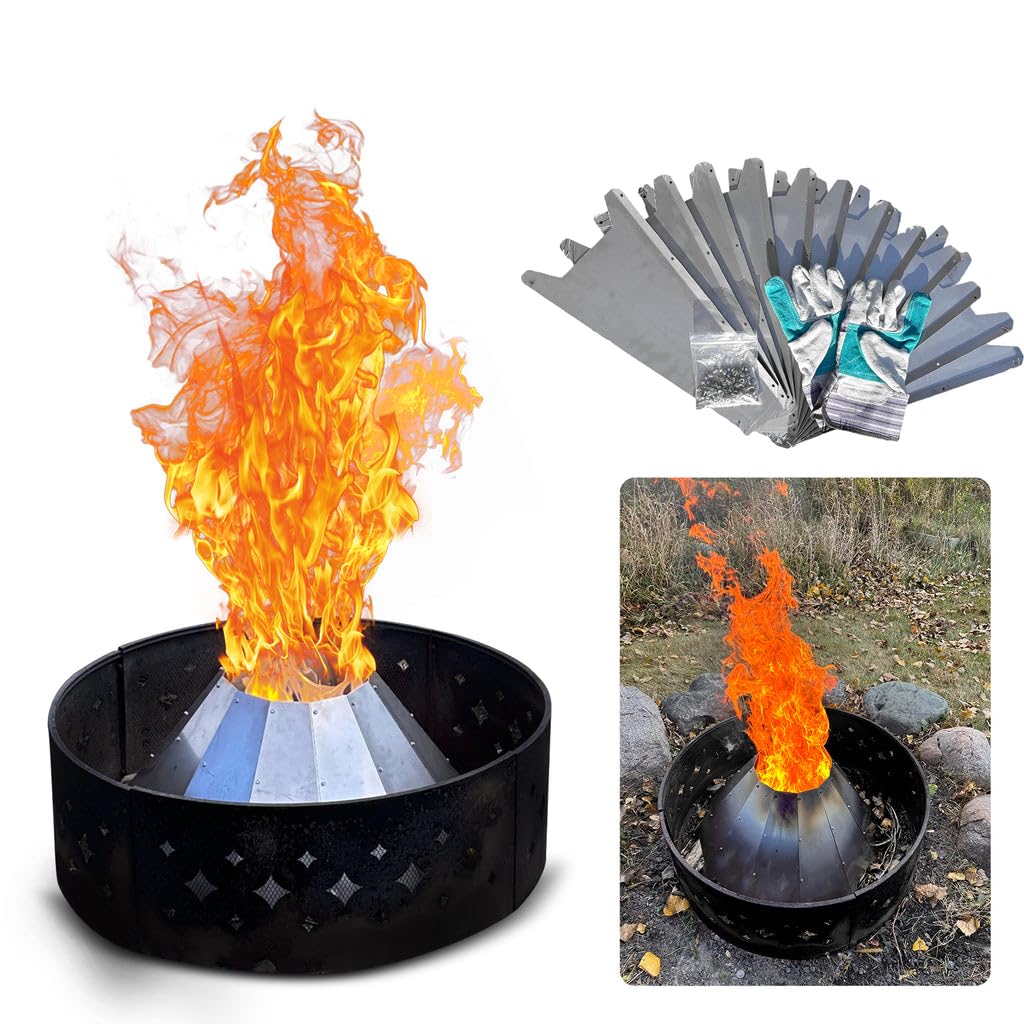 Tjernlund Logi Fire Pit Flame Enhancer for Show Stopping Smokeless Bonfires, 30 Inch