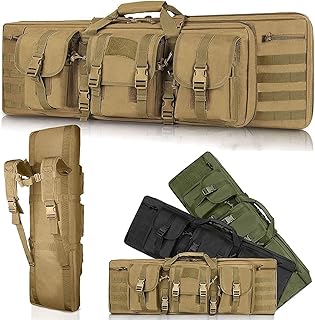 XVBVS Funda para Rifle Bolsa para Arma Larga, Funda Táctica para Escopeta Carabina Airsoft, Bolsa Doble Acolchada Suave para Rifle Mochila para Rifle para Caza Tiro Pesca