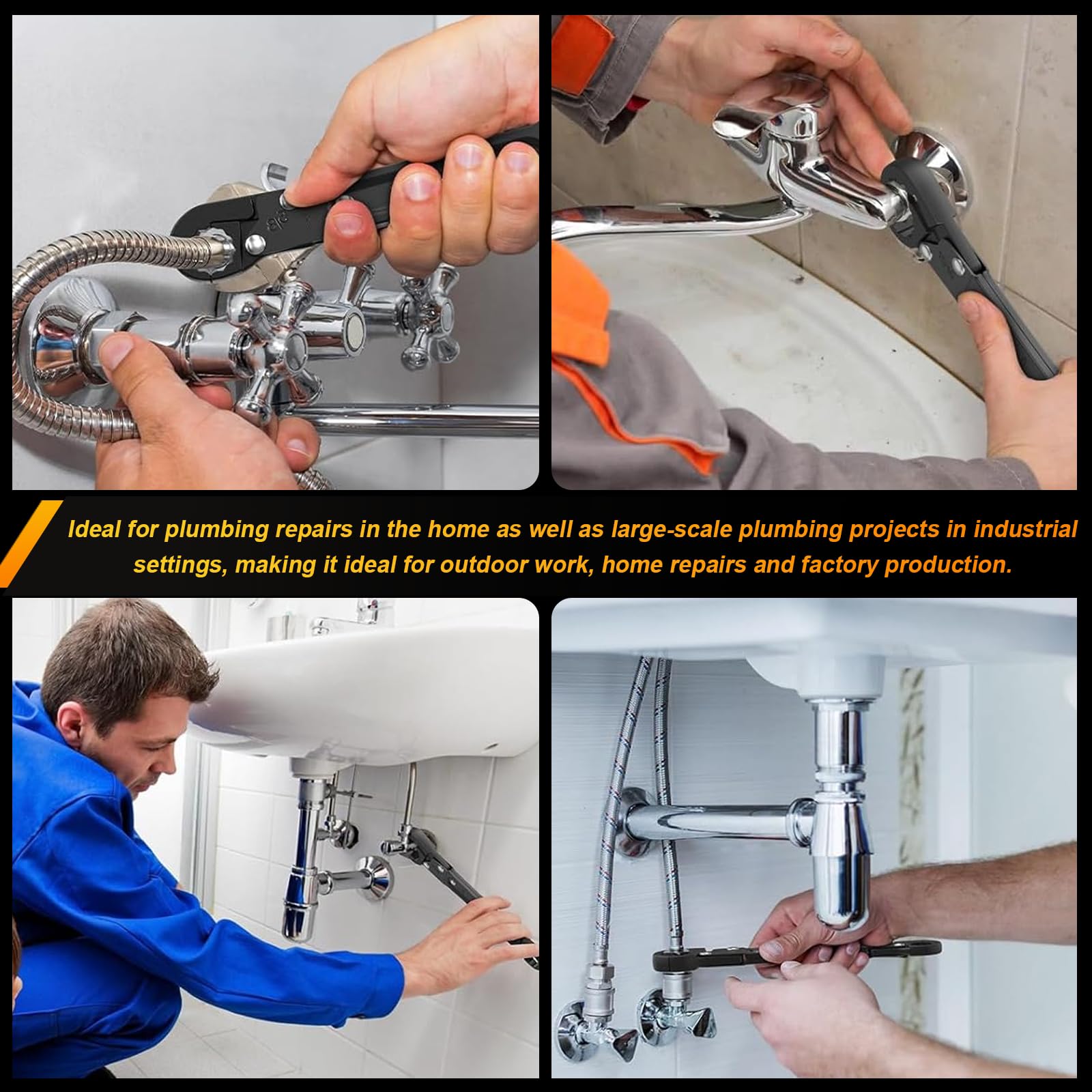 Angle Stop Wrench Kit - Plumbing Repair Tool -7 Angle Stop Wrench Kit - Plumbing Repair Tool -7