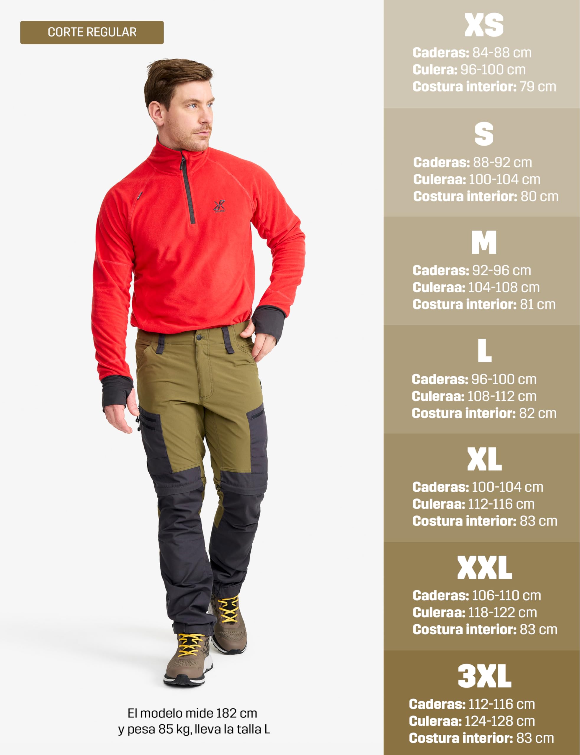 RevolutionRace RVRC GP Pro Zip Off Pants para Hombre, Pantalones de Senderismo Convertibles
