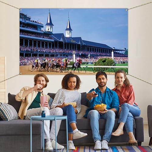Miniatura 7 de Nepnuser Fondo de cabina de fotos del Derby de Kentucky Churchill Downs para interiores y exteriores, fiesta, fotografía, decoración de pared del