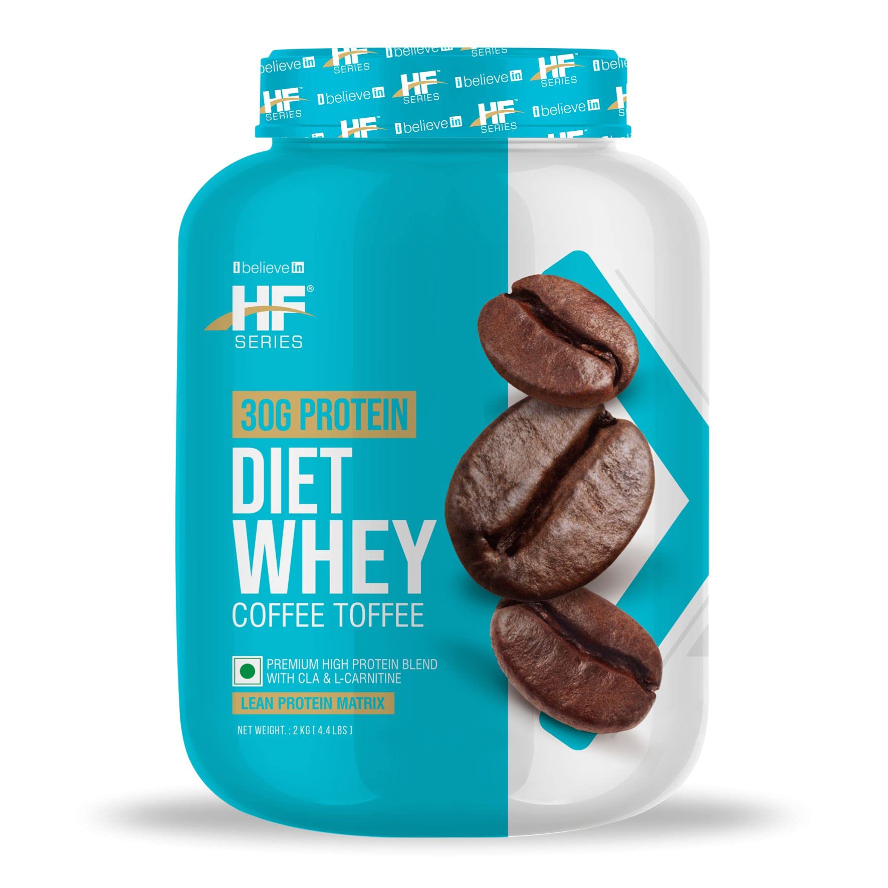 HF Series Slim Meal Shake Diet Whey for lean muscle and fat loss |Meal replacement shake|40 servings|Added L carnitine and CLA powder for weight loss|2kg|Flavour-Coffee Toffee