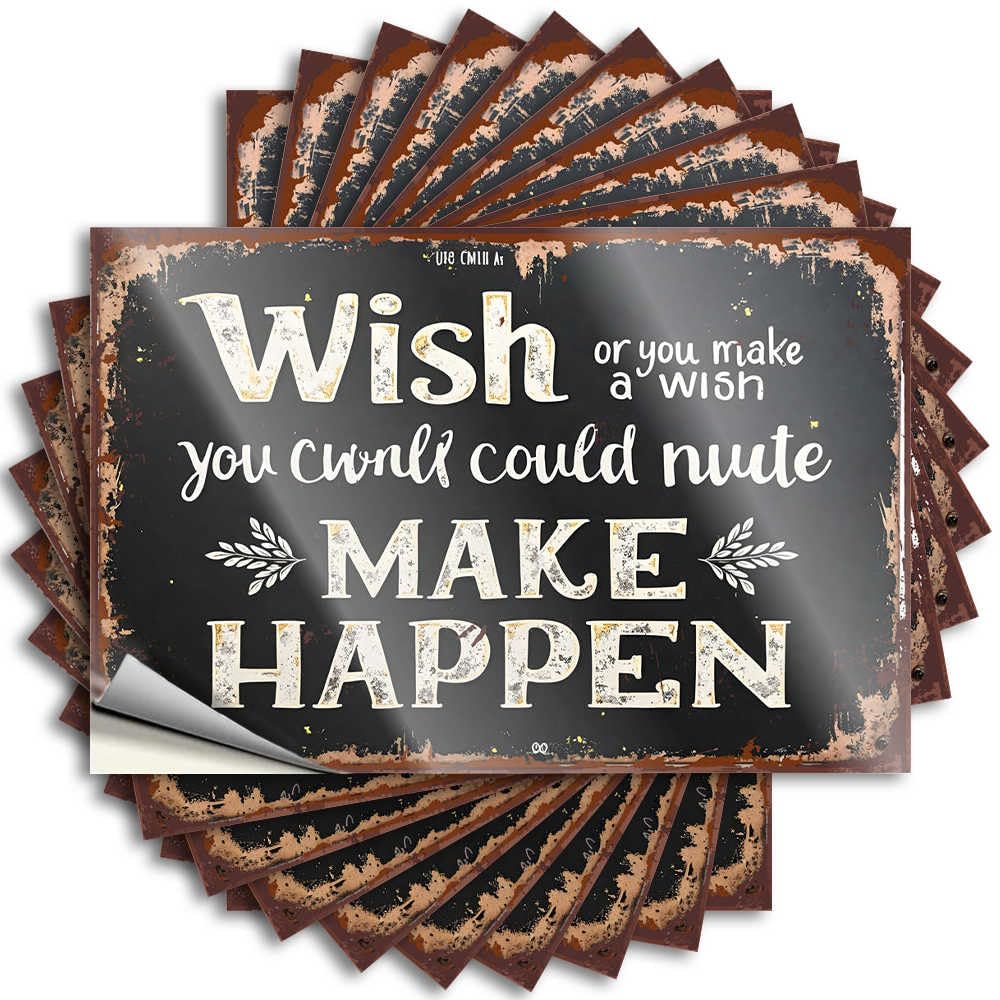 Western Stickers Aesthetic Decals, Teens Stuff Cute Pattern Design for Billiards Notebook | Cover Removable Vinyl Make Your Dreams Happen: A Motivational Quote Sign(6X9CM)