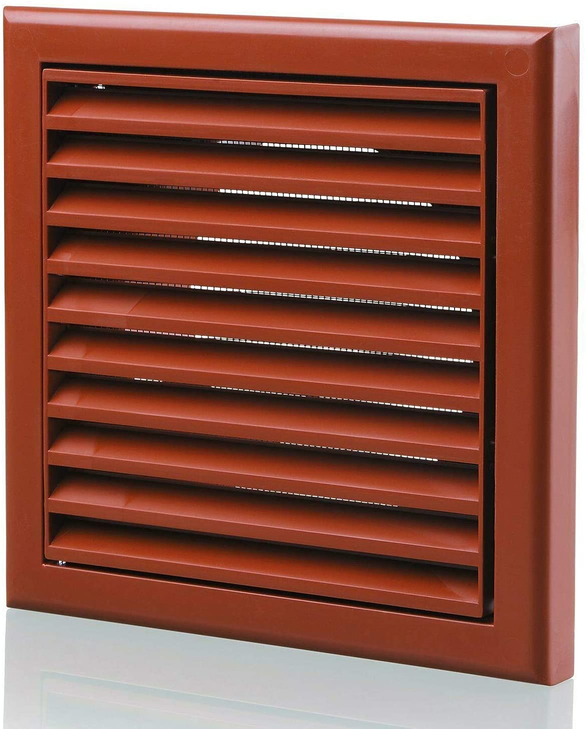 Vents Uk Fixed Blade Grill 125 Mm Terracotta Vents 125Mm Terracotta Fixed Blade External Wall Vent Grille – 185 × 185 Mm Diameter Vent Cover For Bathroom & Ventilation Ducting