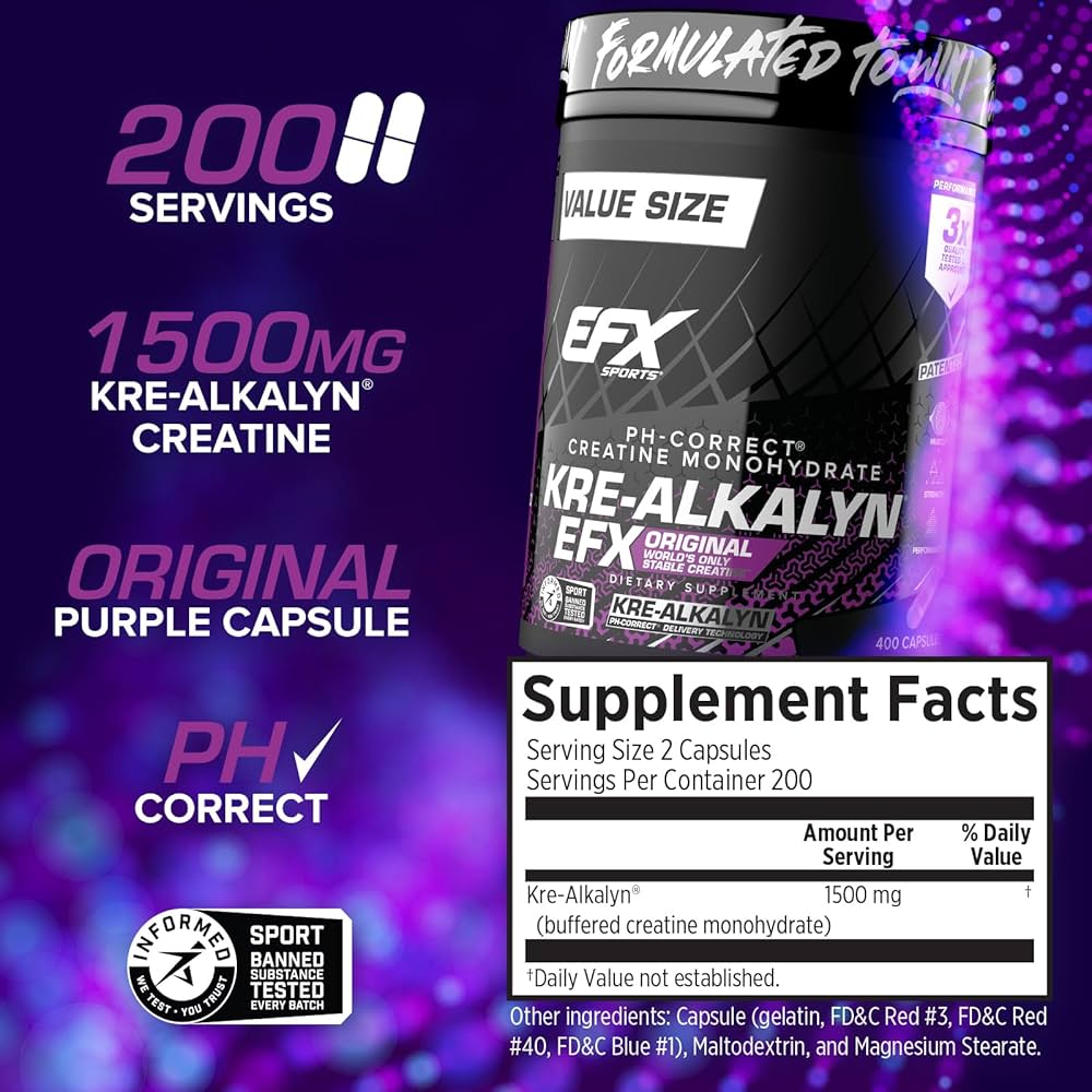 Amazon.com: EFX Sports Kre-Alkalyn EFX | pH Correct Creatine