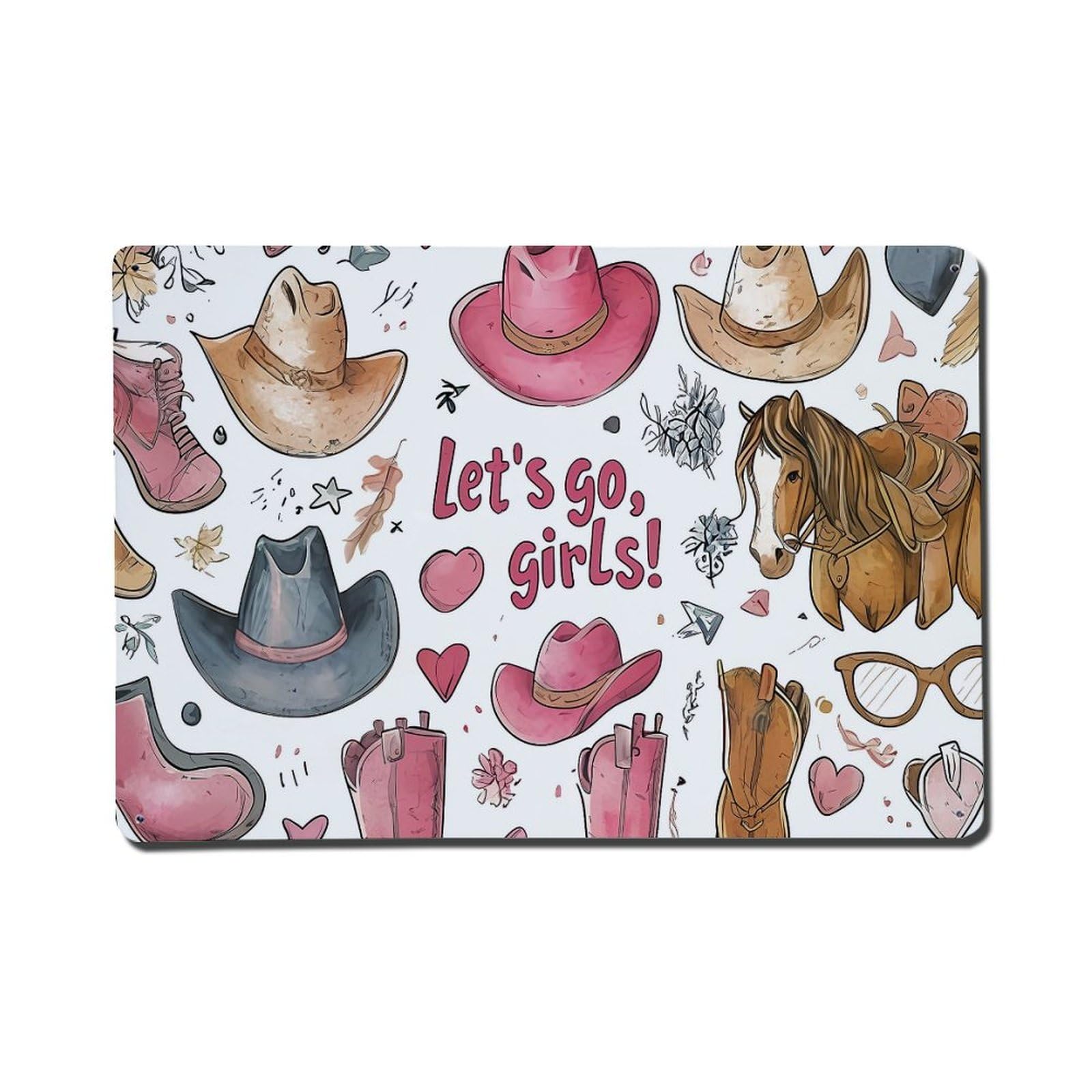 Cowboy Hats Boots Horse Hearts Metal Tin Sign Plaque