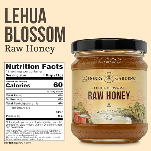 Miniatura 2 de Honey Gardens Lehua Blossom - Miel cruda de primera calidad, hecha a mano de abejas de Nectar of Hawaii Lehua Blossom, sabor rico, tropical, sin