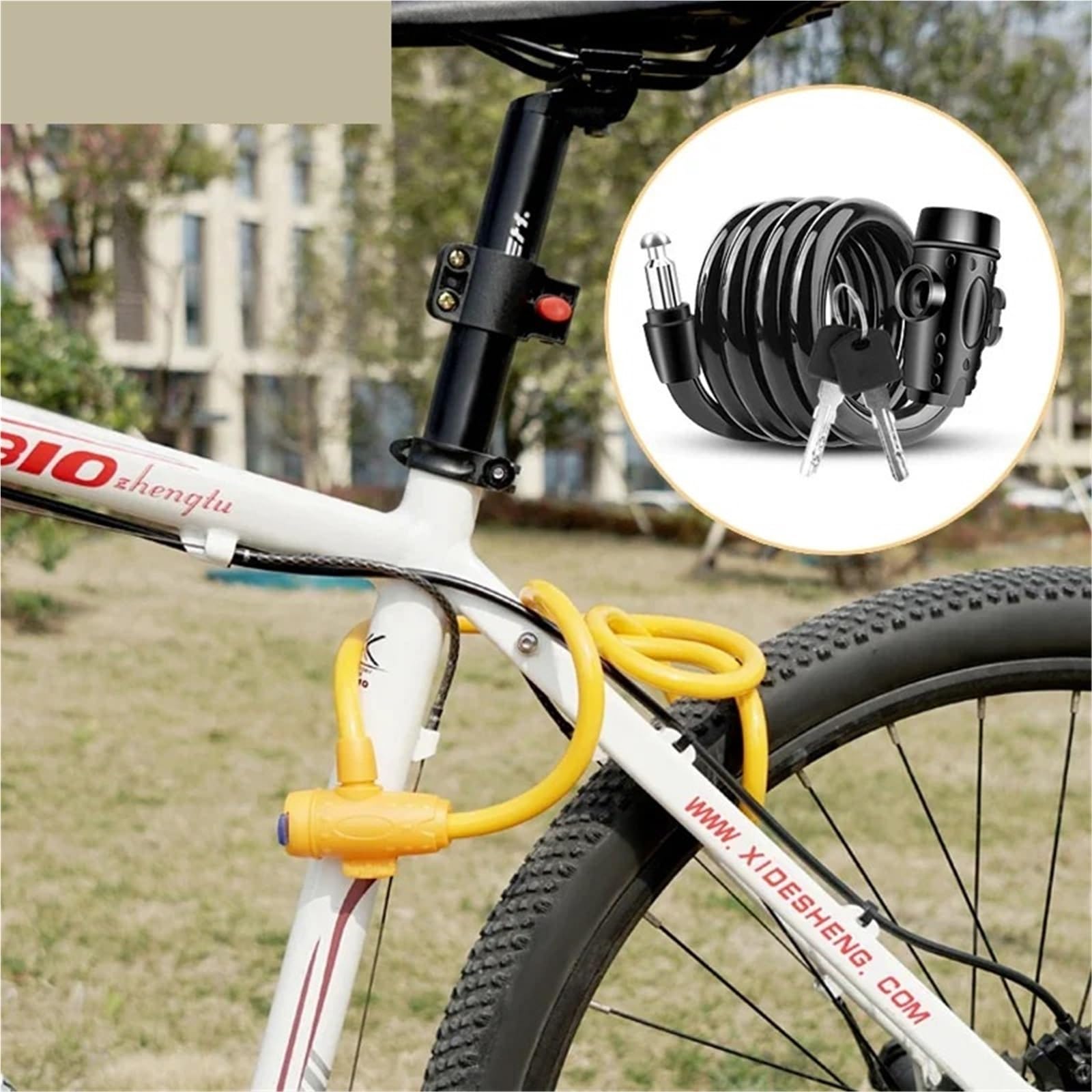 Stalowe zamki kablowe do jazdy na rowerze rower motocykl brama Chian zamek z kluczami YP70 1 szt. (F)