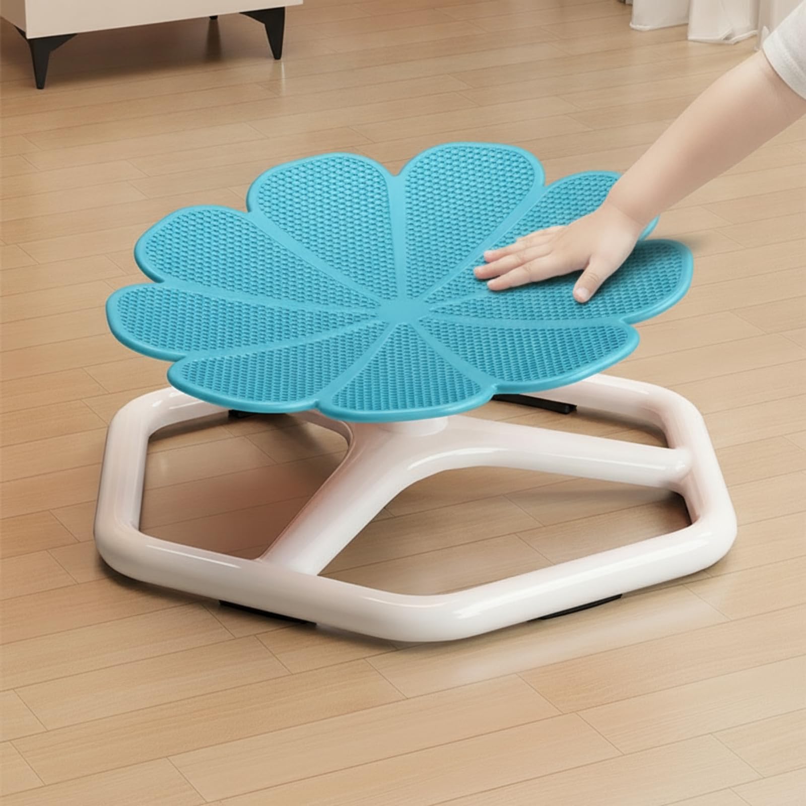 Balance Balancekissen mit Drehfunktion Und Stabiler Basis aus Langlebigen Materialien für Vestibuläre Reizverarbeitung Und Muskelaufbau Unterstützt, Himmelblau