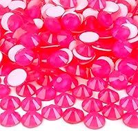 Vista 147 de Genie Crystal ss34 Red Glass Rhinestones 288 Pcs, 7.0 mm Big Light Siam Flatback Rhinestone, Diamond Cut Gems for Crafts, Face Mask, Makeup