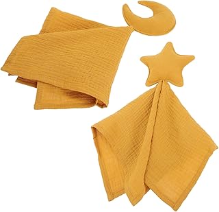 Hohopeti 2 peças cobertor de algodão para bebê, cobertor de desenho animado, brinquedo de pelúcia, brinquedos de pelúcia, cobertor de animal de pelúcia, cobertor de animal amoroso, cobertor de berço, conjunto de cama para bebê, cobertor de lua