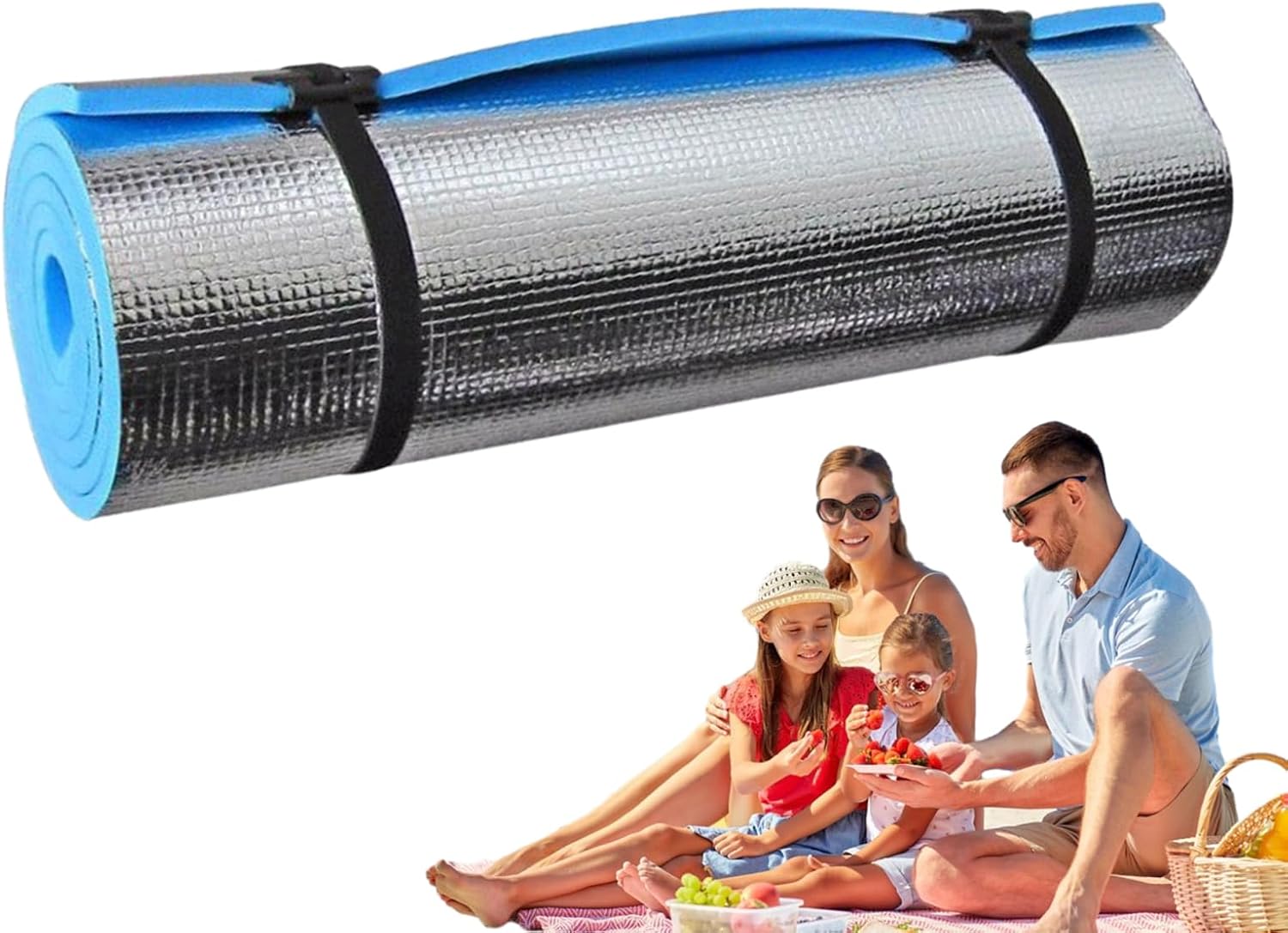 Yoga Mat – Aluminum Film Eva Pad, Water Proof Workout Pad, Lightweight Portable Exercise Mat, Foam Camping Versatile Daily Use | Ideal for Yoga Dance Fitness Beach Grass Outdoor Activities Gym as image - Image 1 of 9