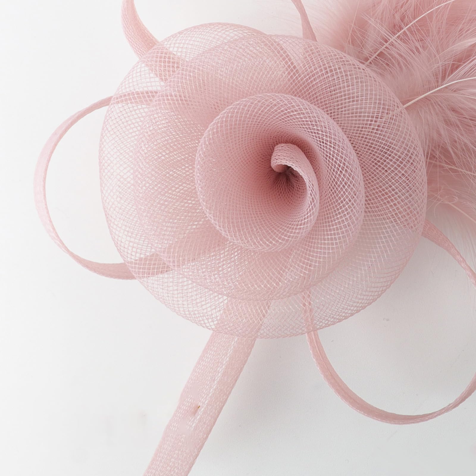 Zbdroxygen Fascinator Hats for Women, Pink Hat for Women Stylish, Tea Parties and Important Events, Stylish Feather Hat for Women 2