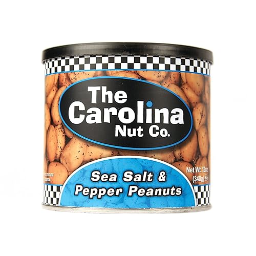 The Carolina Nut Company Peanuts, sal marina y pimienta, 12 onzas