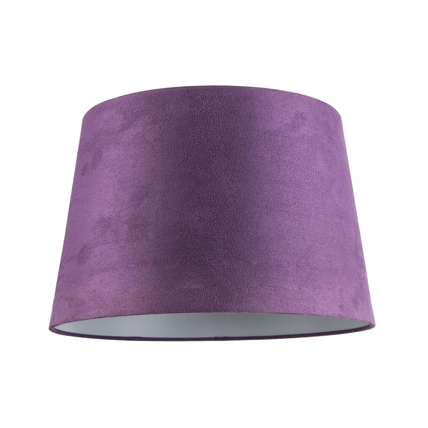 Happy Homewares 12 Inch Drum Lamp Shade - Purple Velvet/Cotton - Table Lamp or Pendant Light